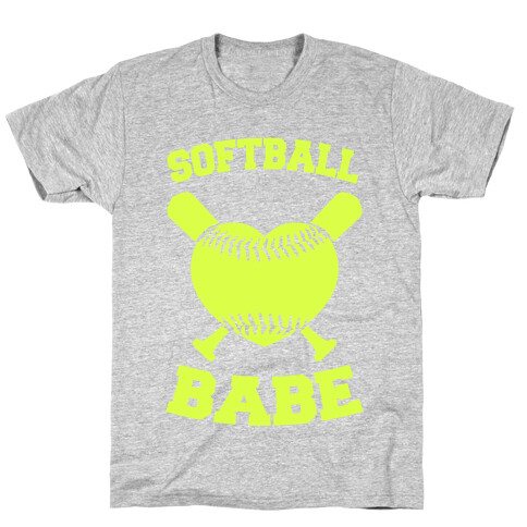 Softball Babe (neon yellow) T-Shirt