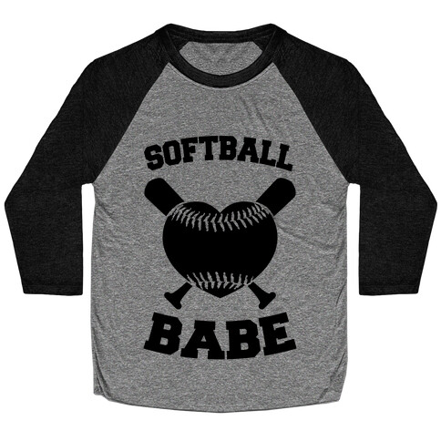 Softball Babe (black) Baseball Tee