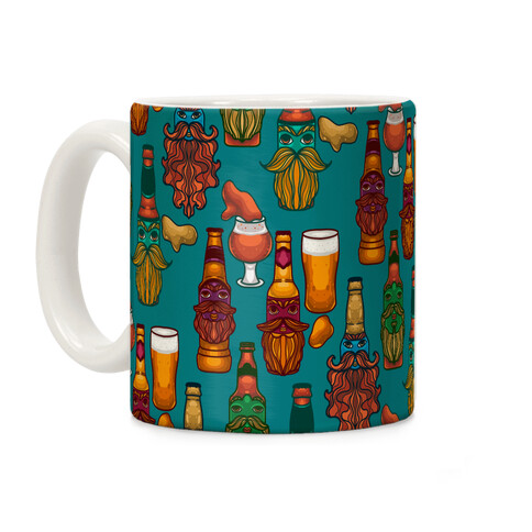 Beers With Beards Pattern Coffee Mug