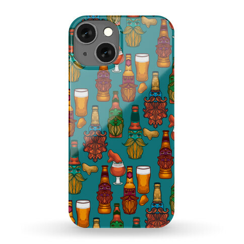 Beers With Beards Pattern Phone Case