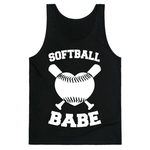 Softball Babe (White) Tank Top