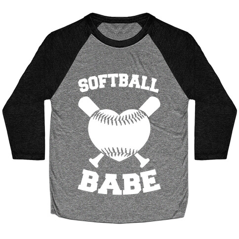 Softball Babe (White) Baseball Tee