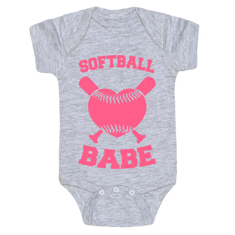 Softball Babe (pink) Baby One-Piece