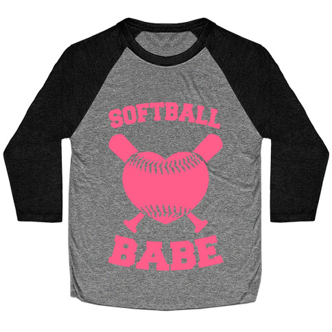 Softball Babe (pink) Baseball Tee