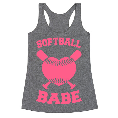 Softball Babe (pink) Racerback Tank Top