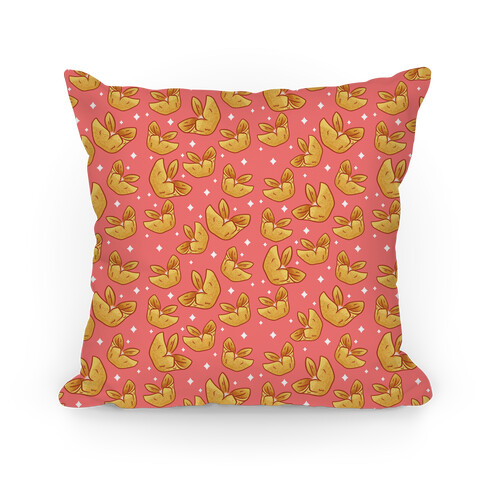  Crab Rangoons Pattern Red Pillow