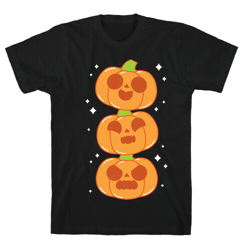 Kawaii Pumpkin Trio Orange T-Shirt