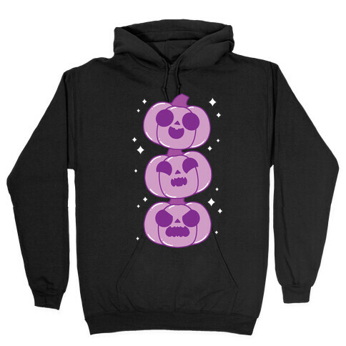 Kawaii Pumpkin Trio Purple Hooded Sweatshirt