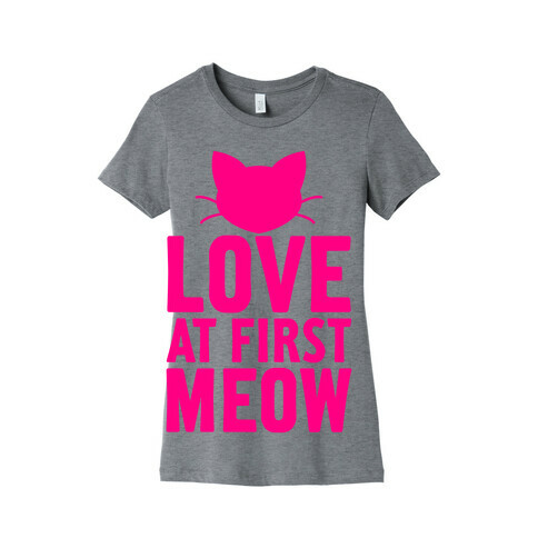 Love At First Meow Womens T-Shirt