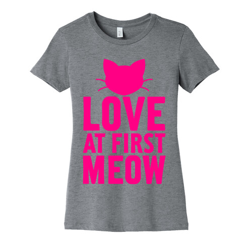 Love At First Meow Womens T-Shirt