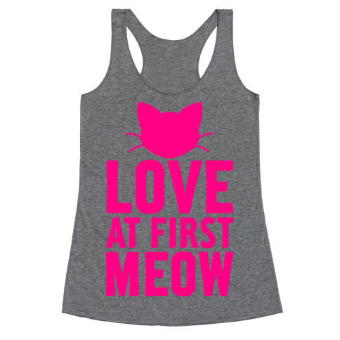 Love At First Meow Racerback Tank Top