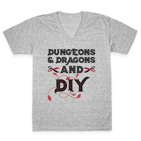 Dungeons & Dragons And DIY V-Neck Tee Shirt