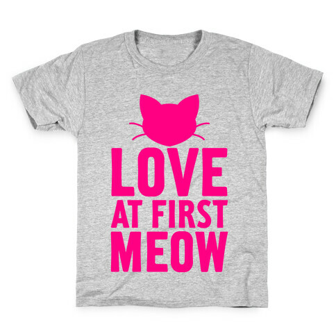 Love At First Meow Kids T-Shirt