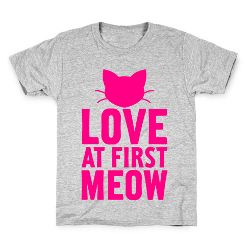 Love At First Meow Kids T-Shirt