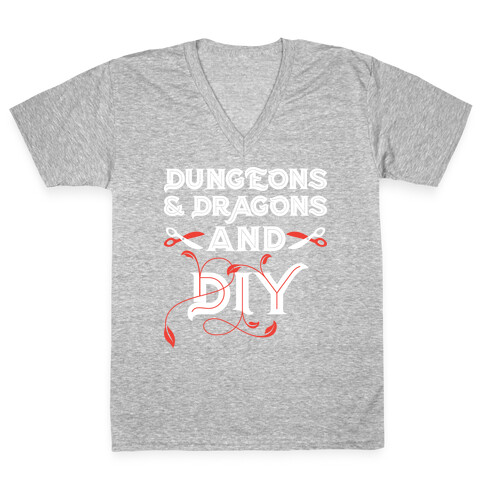 Dungeons & Dragons And DIY V-Neck Tee Shirt