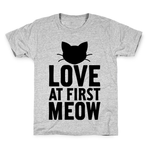 Love At First Meow Kids T-Shirt