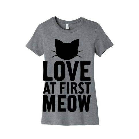 Love At First Meow Womens T-Shirt