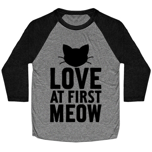 Love At First Meow Baseball Tee