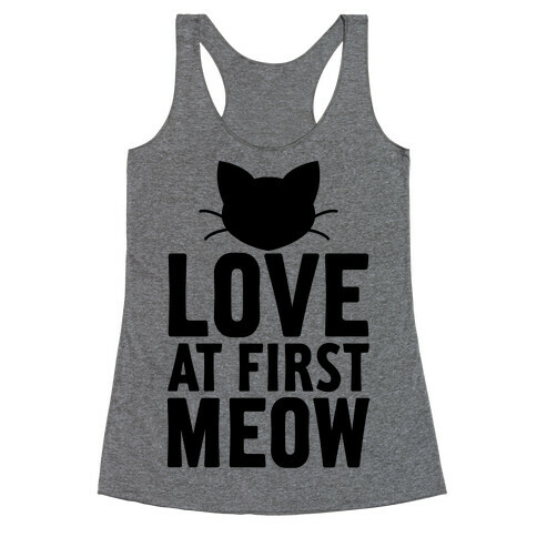 Love At First Meow Racerback Tank Top