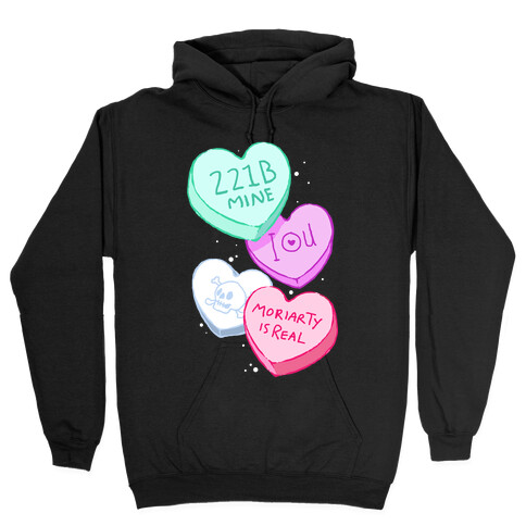 Sherlock Valentines Hearts Hooded Sweatshirt