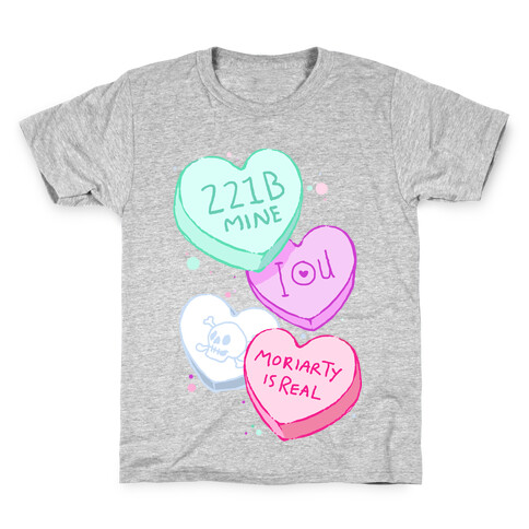Sherlock Valentines Candy Hearts Kids T-Shirt