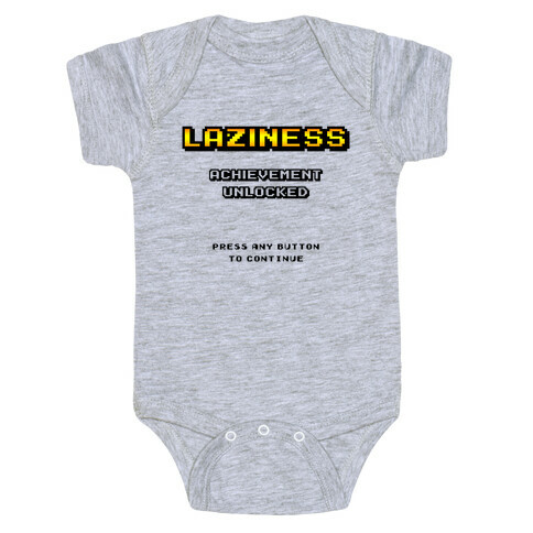 Laziness Achievement Unlocked Baby One-Piece