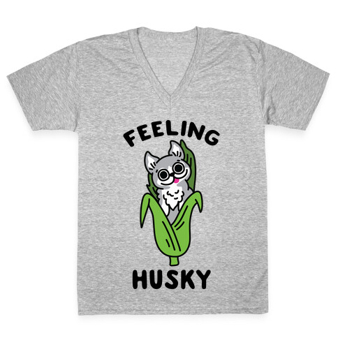 Feeling Husky (Corn Husky) V-Neck Tee Shirt