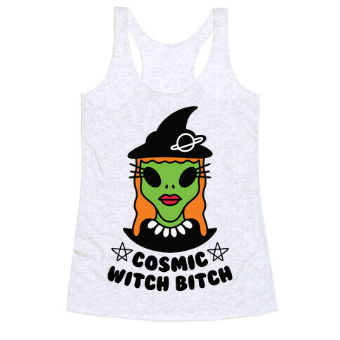 Cosmic Witch Bitch Racerback Tank Top