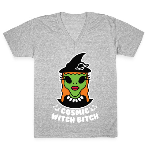 Cosmic Witch Bitch V-Neck Tee Shirt