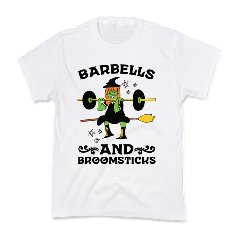 Barbells And Broomsticks Kids T-Shirt