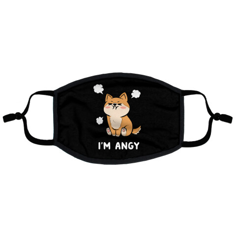 I'm Angy Shiba Inu Flat Face Mask