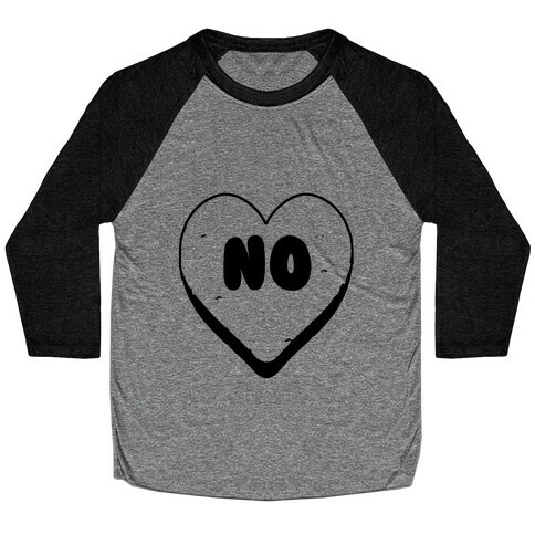 Valentine's Day Heart No Baseball Tee