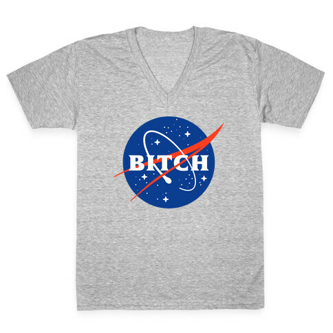 Bitch Space Program Logo V-Neck Tee Shirt