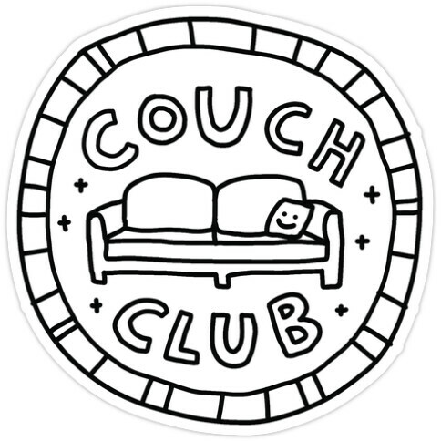 Couch Club Membership Badge Die Cut Sticker