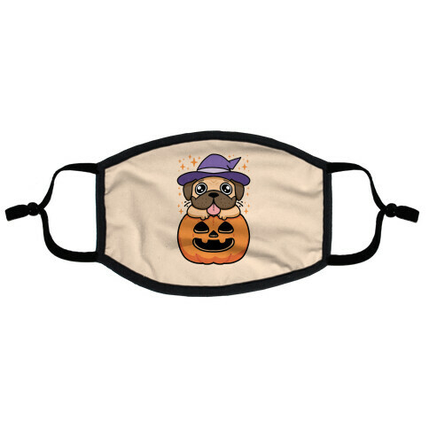 Halloween Pug Flat Face Mask