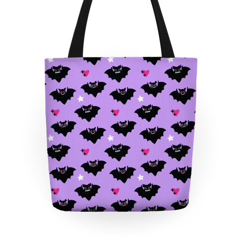 Pastel Goth Bats Pattern Tote