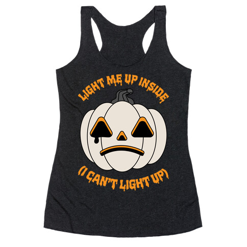 Light Me Up Inside Pumpkin Racerback Tank Top