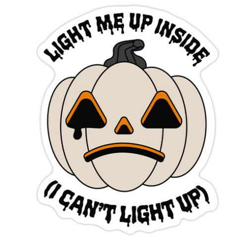 Light Me Up Inside Pumpkin Die Cut Sticker