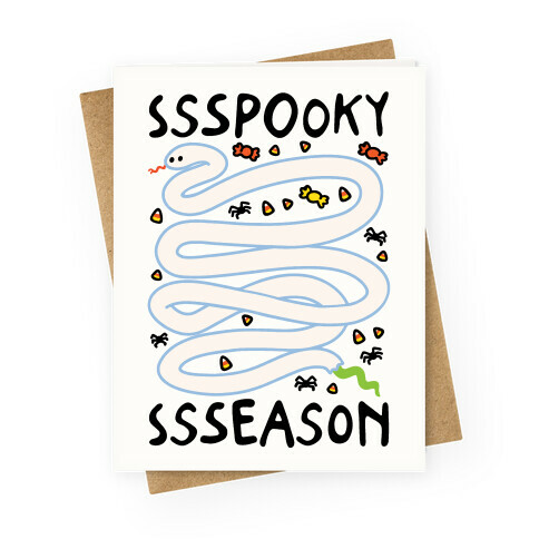 Ssspooky Ssseason Snake  Greeting Card