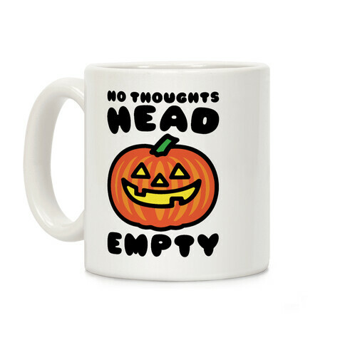 No Thoughts Head Empty Jack O' Lantern Coffee Mug