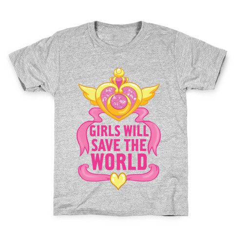 Girls Will Save The World Kids T-Shirt