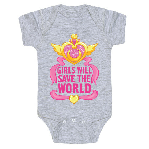 Girls Will Save The World Baby One-Piece