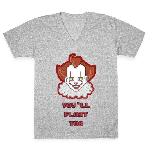 You'll Float Too Pixel IT V-Neck Tee Shirt