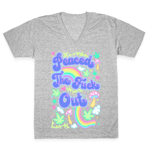 Peaced The F*** Out V-Neck Tee Shirt