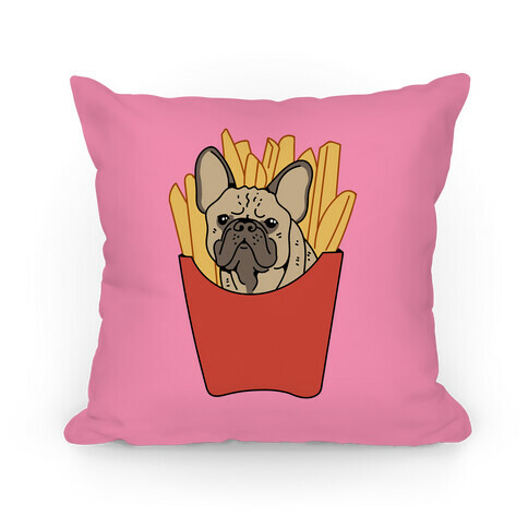 French Fry French Bulldog Pillow