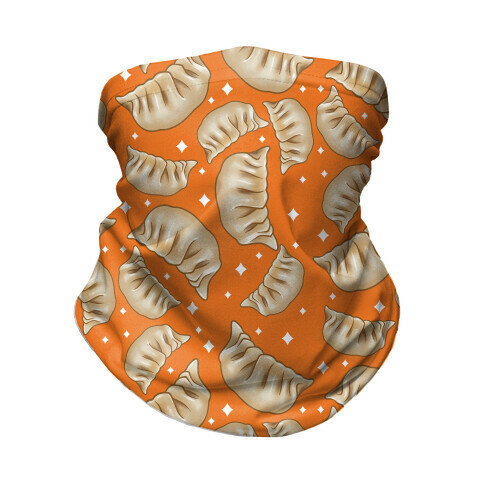 Dumplings Pattern Orange Neck Gaiter