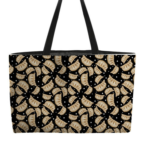 Dumplings Pattern Black Weekender Tote