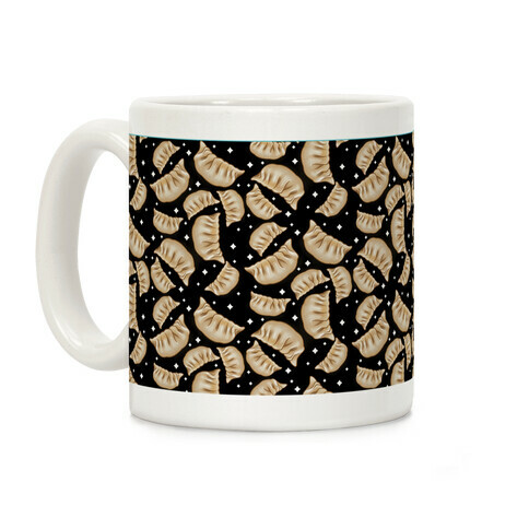 Dumplings Pattern Black Coffee Mug