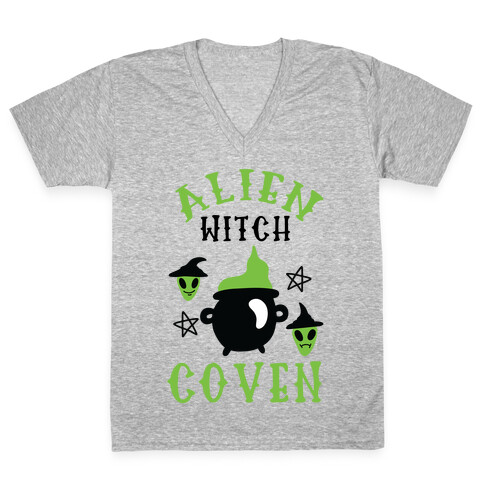 Alien Witch Coven V-Neck Tee Shirt
