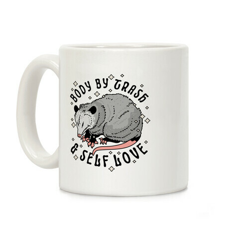 Body By Trash And Self Love Possum Coffee Mug